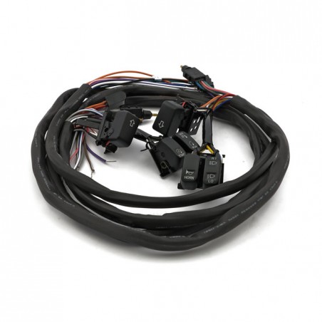 mcs - Kit d'interrupteurs de guidon complet - Harley-Davidson Touring de 1996 à 2006 avec radio & régulateur - Noir - MCS