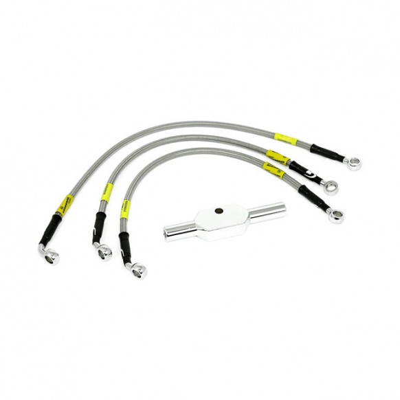 goodridge - Kit de durites de frein avant - Harley-Davidson V-Rod Muscle de 2009 à 2013 - Inox clair - GOODRIDGE