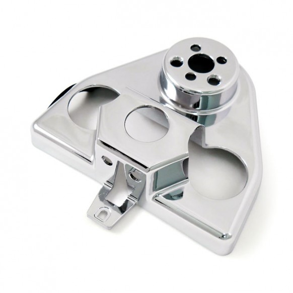 mcs - Couvre platine de risers - Pour guidon de 1.25" de diamètre - Harley-Davidson Road King de 2003 à 2013 - Chrome - MCS
