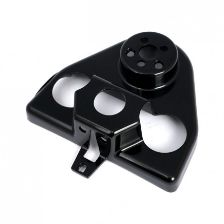 mcs - Couvre platine de risers - Pour guidon de 1" de diamètre - Harley-Davidson Road King de 2003 à 2013 - Noir - MCS