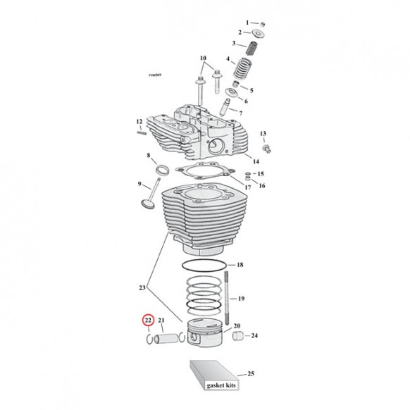 mcs - Circlips d'axe de piston - Harley-Davidson Big Twin à partir de 1999 - MCS