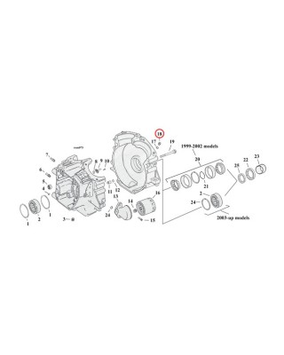 mcs - Pions de centrage de cylindre - Harley-Davidson avec moteur Twin Cam de 1999 à 2017 - MCS