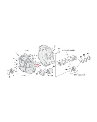 DOWEL PIN, TRANSM. & CRANKCASE 99-17 TCA/B 17-20 M8: crankcase to crankcase (2 used) 99-17 TCA/B 17-20 Touring 18-20 Softail: t