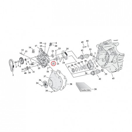 mcs - Circlips - OEM 11494 - Harley-Davidson avec moteur Twin Cam de 1999 à 2006 - MCS