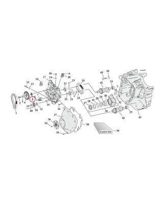mcs - Entretoises de pignon d'arbre à cames - 0.355" - Harley-Davidson avec moteur Twin Cam de 1999 - MCS