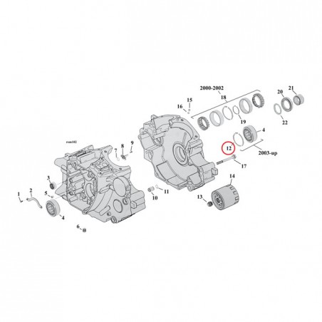 mcs - Circlips de roulement multifonctions - OEM 35114-02 - Harley-Davidson - MCS