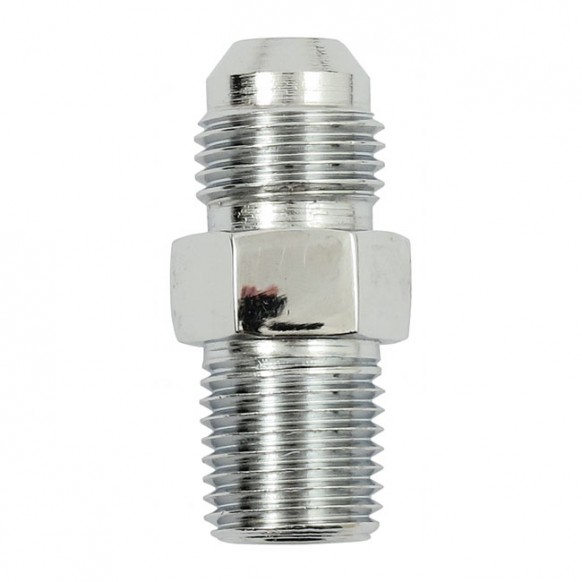 goodridge - Raccord de durite d'huile - Droit - -6 JIC vers 1/4" NPT - Chrome - GOODRIDGE