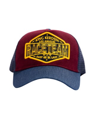 King Kerosin Race Team mesh cap wine red