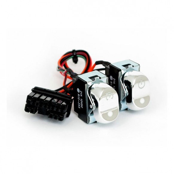 mcs - Interrupteurs de tableau de bord - Harley-Davidson Street Glide de 2008 à 2013 - Chrome - MCS