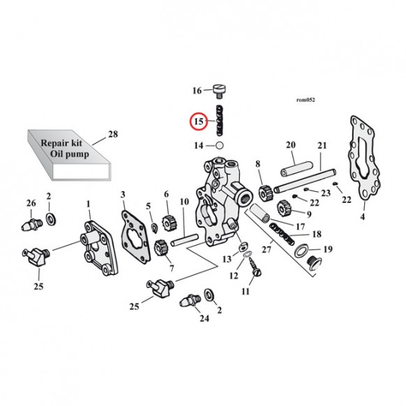 mcs - Ressorts de pompe à huile - Harley-Davidson Big Twin de 1936 à 1955 & de 1966 à 1980 - MCS