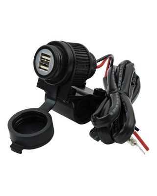mcs - Double port USB - 5V 2A - Pour guidon de 22 à 25 mm de diamètre - MCS
