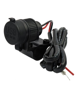 mcs - Double port USB - 5V 2A - Pour guidon de 22 à 25 mm de diamètre - MCS