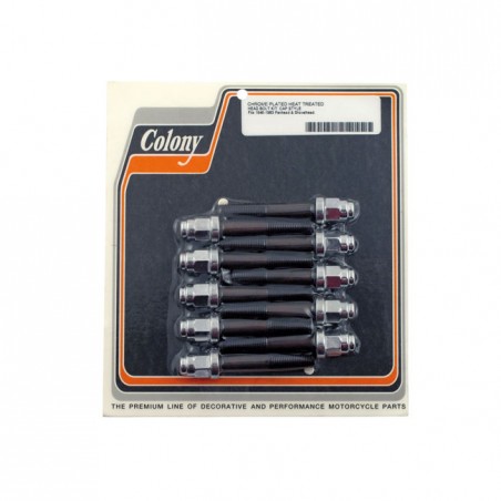 colony - Kit de visserie de culasses - Harley-Davidson Big Twin de 1948 à 1983 - Chrome - COLONY