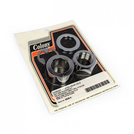 colony - Kit d'entretoises d'axe de roue arrière Smooth - Harley-Davidson Touring de 2008 à 2017 - Chrome - COLONY