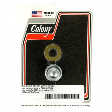 COLONY PLUG, OIL PUMP RELIEF VALVE 54-67 B.T.(NU)