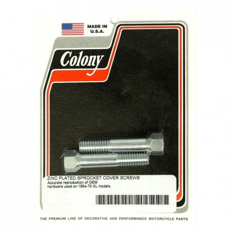 colony - Kit de visserie de carter de pignon - Harley-Davidson Sportster K & XL de 1954 à 1970 - Zinc - COLONY