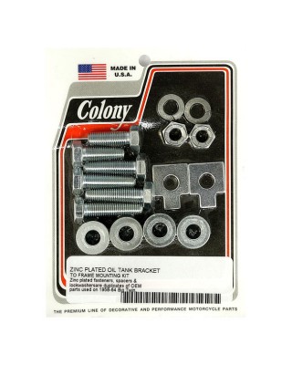 colony - Kit de montage de réservoir d'huile - Harley-Davidson Big Twin de 1958 à 1964 - Zinc - COLONY