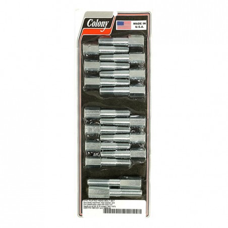 colony - Kit de visserie de culasses - Harley-Davidson 45" SV de 1951 à 1973 - Zinc - COLONY