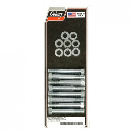 colony - Kit de visserie de culasses - Harley-Davidson Sportster XL de 1957 à 1972 - Zinc - COLONY