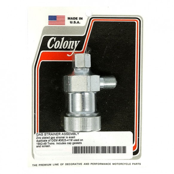 colony - Filtre d'essence de carburateur Linkert - Harley-Davidson de 1942 à 1949 - Zinc - COLONY