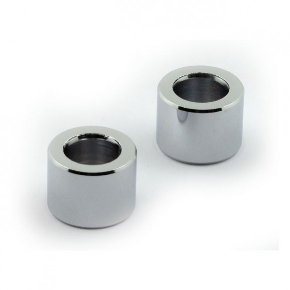 Chris, turn signal spacers 1/2" long. Chrome