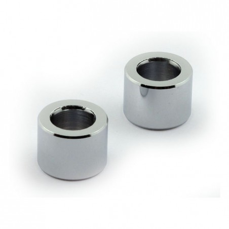 Chris, turn signal spacers 1/2" long. Chrome
