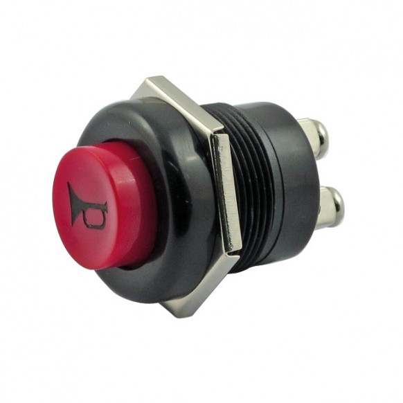 chris products - Interrupteur de klaxon avec logo - Trou de montage de 7/8" - Rouge - CHRIS PRODUCTS