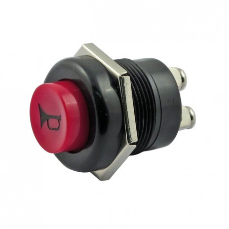 chris products - Interrupteur de klaxon avec logo - Trou de montage de 7/8" - Rouge - CHRIS PRODUCTS
