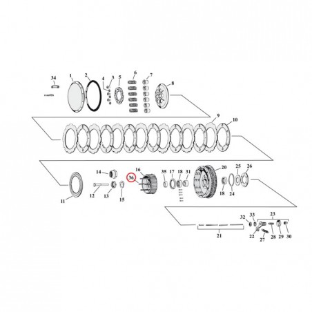 mcs - Goujons de noix d'embrayage - 2.500" de long - Harley-Davidson Sportster XL de 1967 à 1970 - MCS