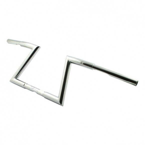 fehling - Guidon Z-Bar Hollister - 9" de hauteur - 30 mm de diamètre - Harley-Davidson à partir de 1982 - Chrome - FEHLING CR