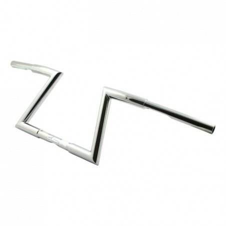 fehling - Guidon Z-Bar Hollister - 9" de hauteur - 30 mm de diamètre - Harley-Davidson à partir de 1982 - Chrome - FEHLING CR