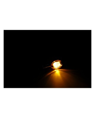 mcs - Clignotants Micro Flash - Tige de 20mm - Homologué ECE - Chrome & Lentille fumée - MCS