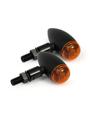 mcs - Clignotants Micro Bullet - Homologué ECE - Noir - MCS