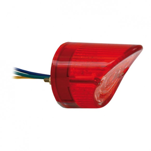 mcs - Feu arrière à LED Sharknose - Homologué ECE - Rouge - MCS