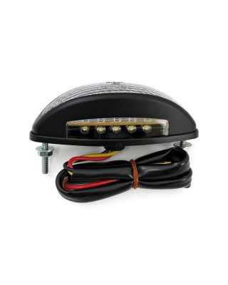 mcs - Feu arrière à LED Micro L.A. - Homologué ECE - Noir & Lentille claire - MCS