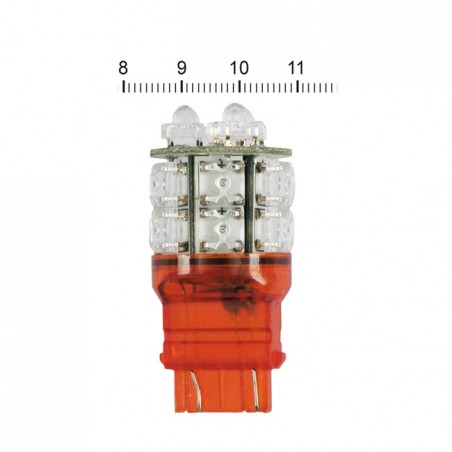 mcs - Ampoule LED Super Flux Wedge - Double filament - 13PCS - Rouge - MCS