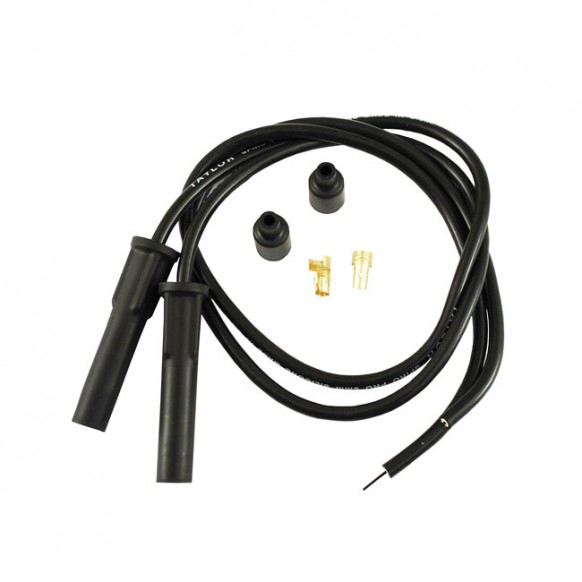 taylor - Fils de bougies Pro Comp - 8 mm - Raccords de 180° - 36" de long - Universel - Noir - TAYLOR