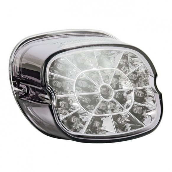 mcs - Feu arrière à LED Laydown Spider - Homologué ECE - Harley-Davidson de 1973 à 1998 - Fumé - MCS