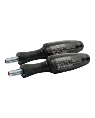 mcs - Clignotants à LED Koso Z1 - Homologué ECE - Noir & Lentille fumée - MCS