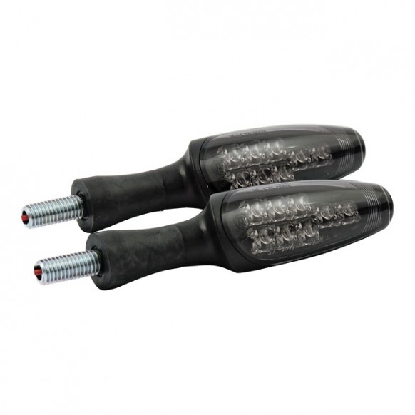 mcs - Clignotants à LED Koso Z1 - Homologué ECE - Noir & Lentille fumée - MCS