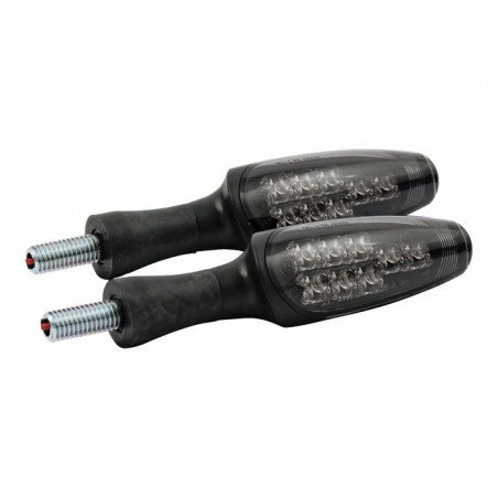 mcs - Clignotants à LED Koso Z1 - Homologué ECE - Noir & Lentille fumée - MCS