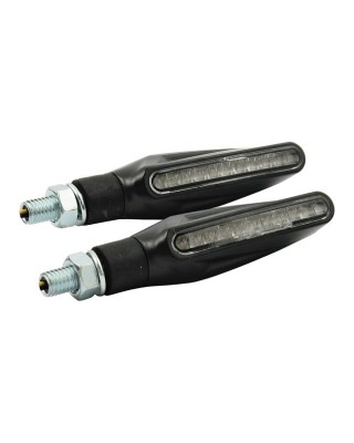 mcs - Clignotants à LED Stix - Homologué ECE - Noir - MCS