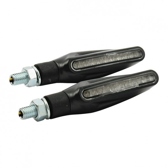 mcs - Clignotants à LED Stix - Homologué ECE - Noir - MCS