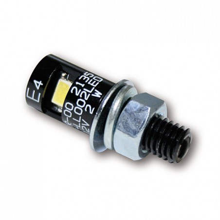 mcs - Eclairage de plaque à LED Burdett - Filetage M8 - Homologué ECE - Noir - MCS