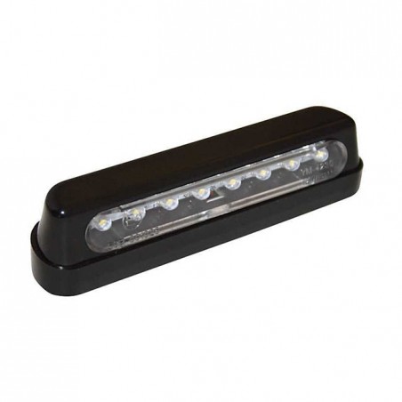 mcs - Eclairage de plaque à LED Maywood - 110 x 20,5 x 26 mm - Homologué ECE - Noir - MCS