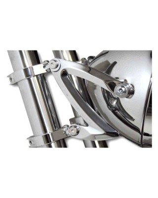 mcs - Support de montage de phare Z-Style - Pour tubes de fourches de 50 à 54 mm - Chrome - MCS