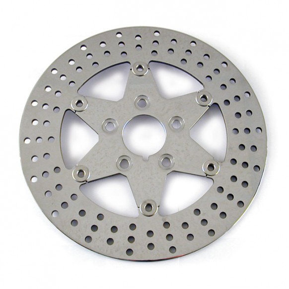 braking - Disque de frein avant flottant 6-Spoke - 11.5" - Harley-Davidson Big Twin jusqu'à 1999 - Poli - BRAKING