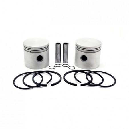 mcs - Kit de pistons - Taille OEM + 0.010" - Harley-Davidson Flathead 80" de 1937 à 1948 - MCS