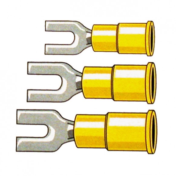 standard motor products - Cosses à borne crochet - 3,5 mm - Pour câbles de 2 à 2,6 mm - Pack de 100 - STANDARD