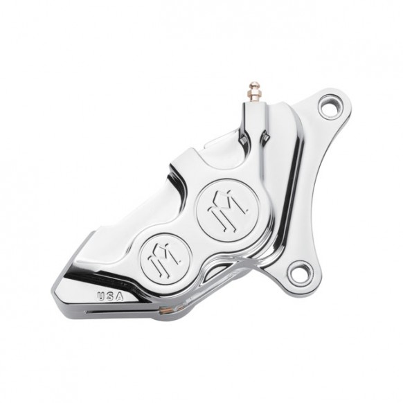 PM 4 PISTON DIFFERENTIAL BORE CALIPER 84-99(NU)B.T., XL (EXCL. XL WITH WIRE WHEELS) 97-11(NU)FLSTS SPRINGER